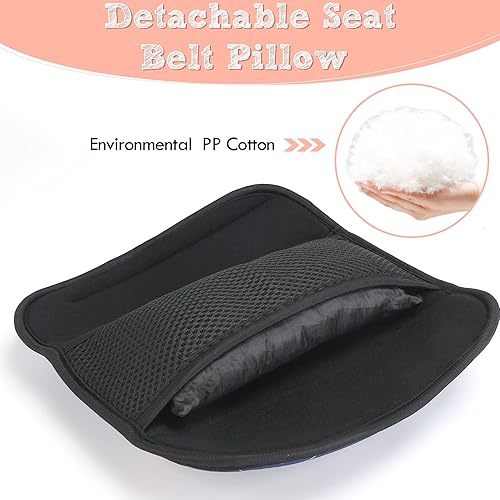 Miniatura 4 de Ajustador de cinturón de seguridad y cojín de cinturón de seguridad para niños, ajustador de cinturón de seguridad y almohada, funda de cinturón de