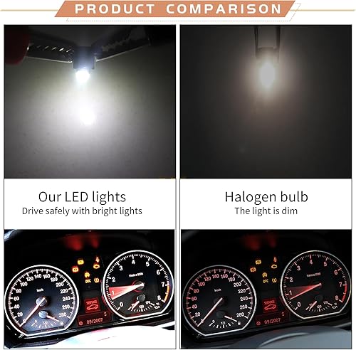 Miniatura 5 de yvshy 10 lámparas de escritorio T4.2 para instrumentos de automóvil, luz indicadora ultra brillante 3030 de 12 V, accesorios de iluminación de