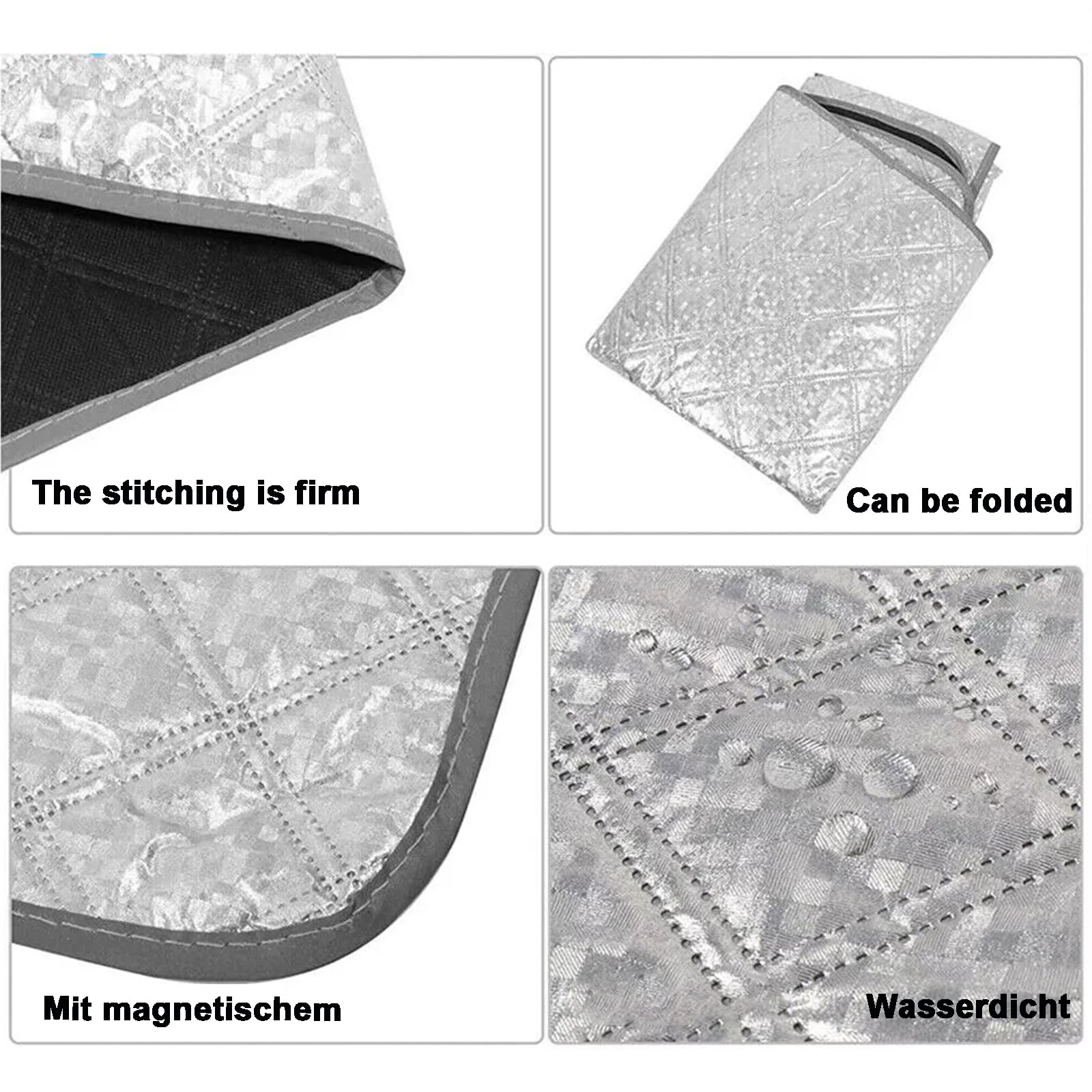 Copertura per lunotto posteriore auto, 140 x 80 cm, antivento, antigelo con 4 magneti, 2 elastici, copertura per lunotto posteriore universale per la maggior parte delle auto e dei SUV