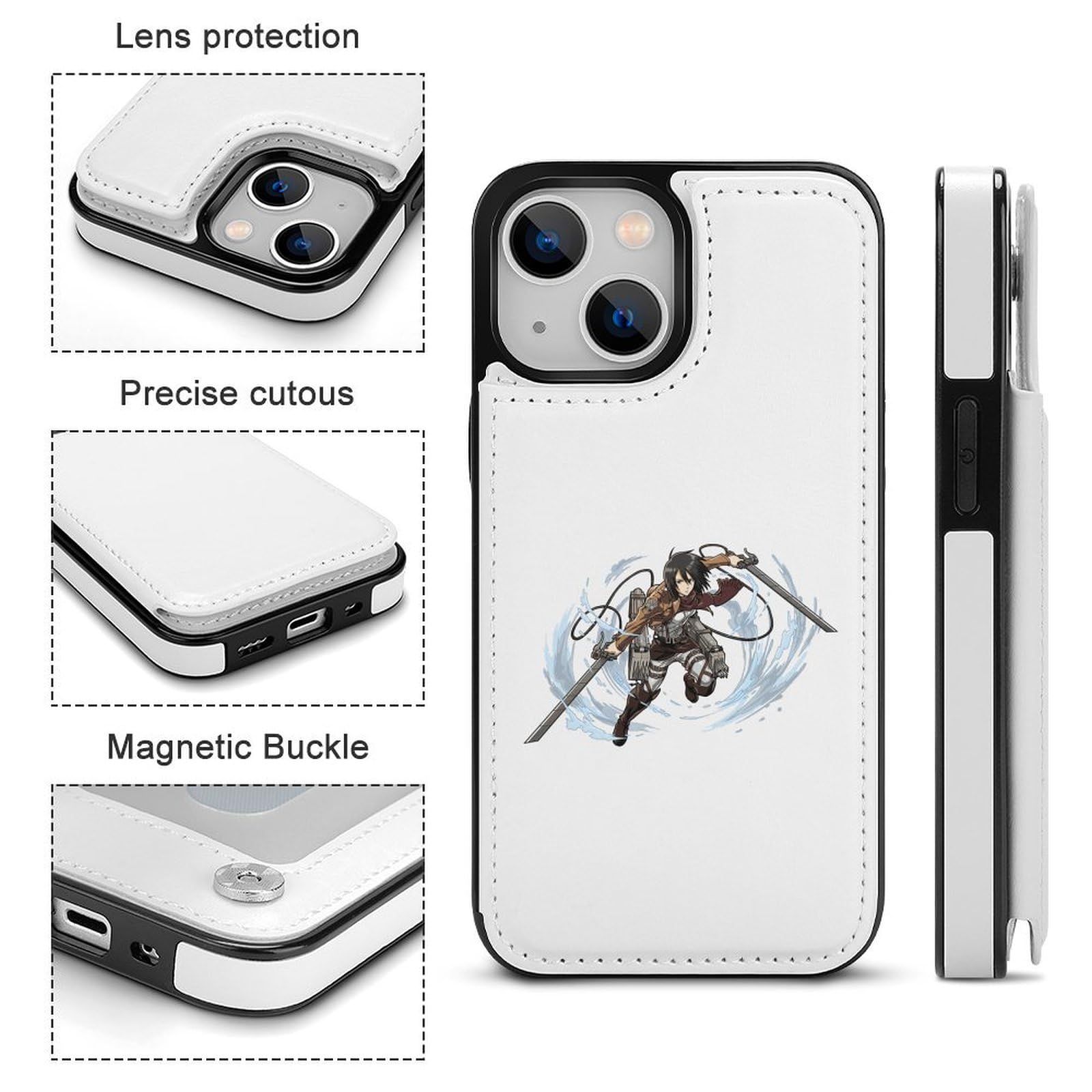 iPhoneケース 手帳型 進撃の巨人 ミカサ