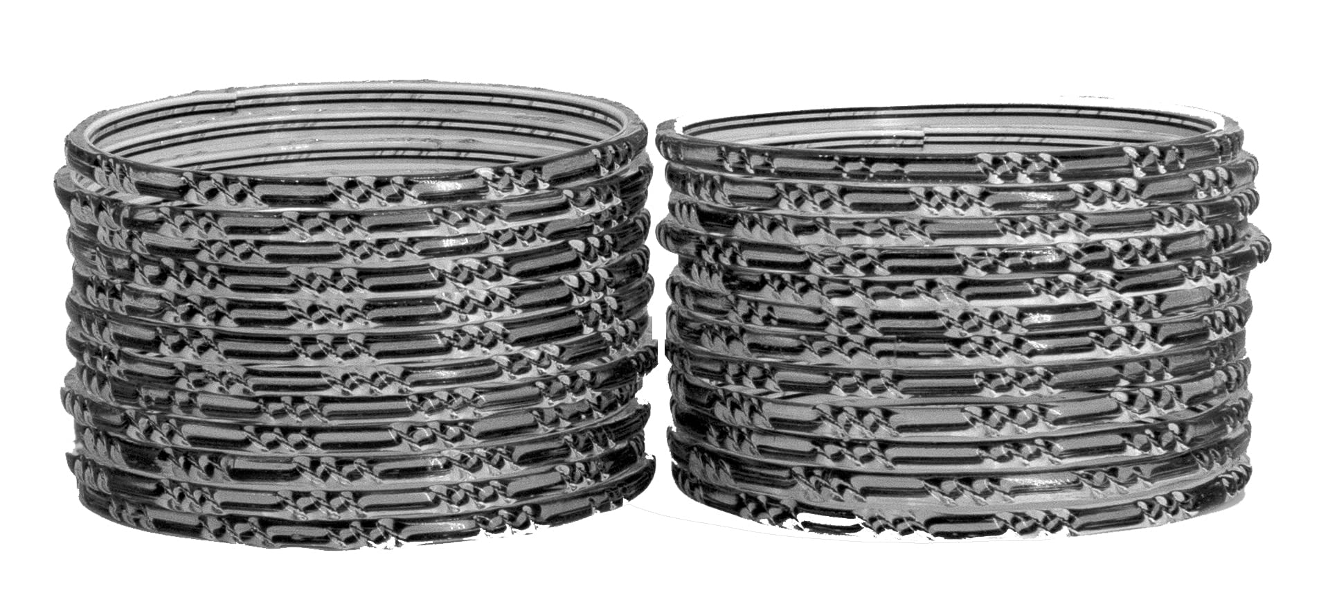 The Golden Cascade TGC Beautiful Transparency Design Glass Bangle/Kanch Chudi Set for Women and Girls/LHRTI / (Pack of 24 Bangles) (Grey, Medium 2.6) (B0BGLDN6GZ) Amazon Price History, Amazon Price Tracker