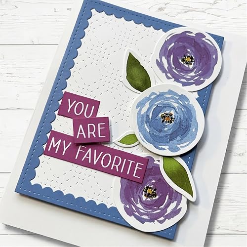 Miniatura 3 de Troqueles rectangulares de borde ondulado para hacer tarjetas, troqueles de corte de metal, troqueles de papel para álbumes de recortes, suministros