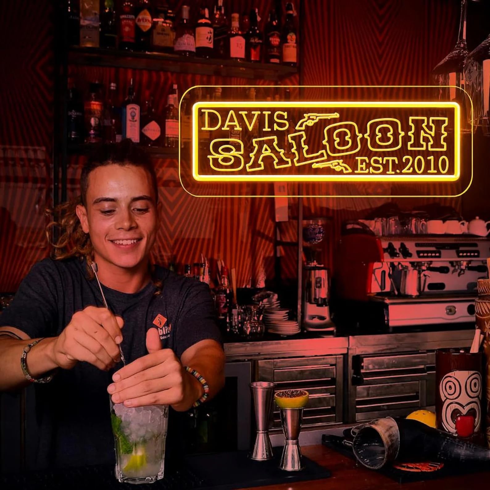 Letrero de neón personalizado para bar occidental, luces de neón personalizadas para el hogar, bar, pub vaquero, granja, decoración de pared de cueva de hombre, regalos para amigos