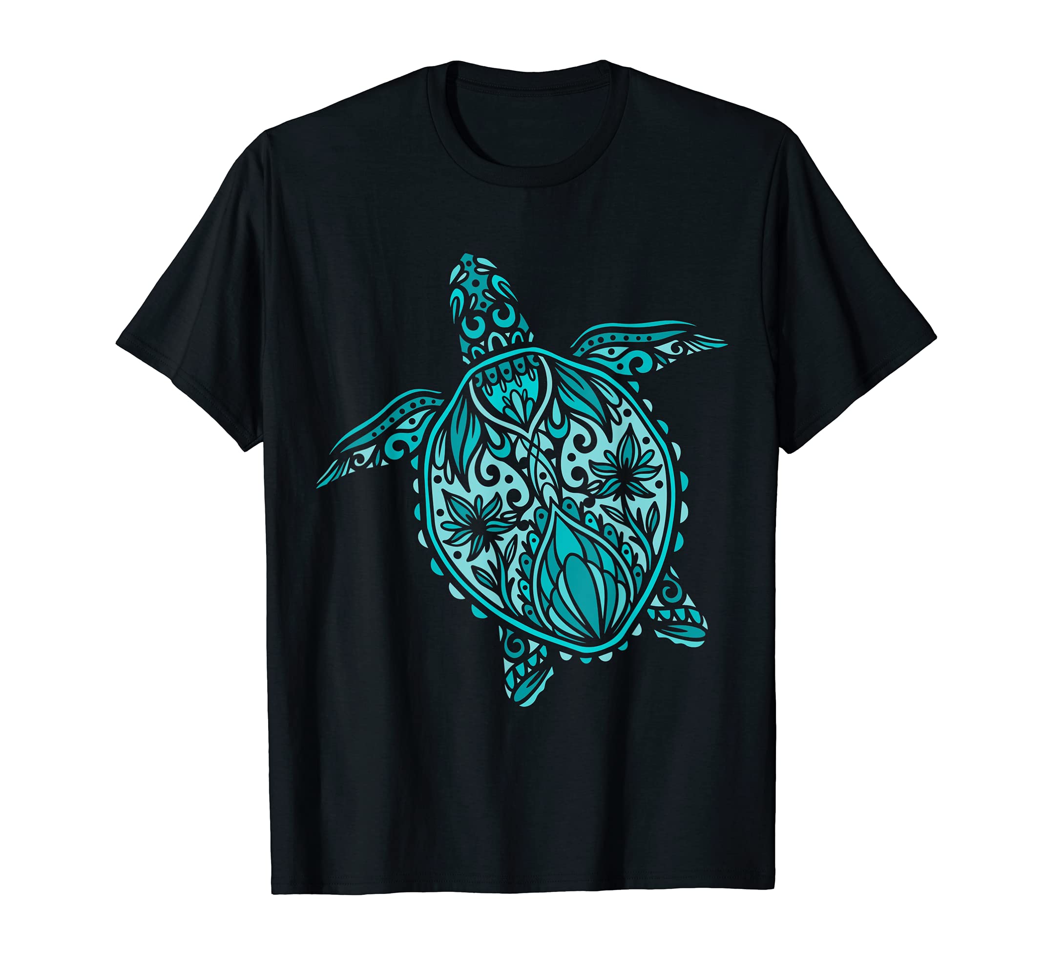 Sea Turtles Clothing & Gifts ClothesMandala Design | Sea Turtle T-ShirtOEKO-TEX STANDARD 100