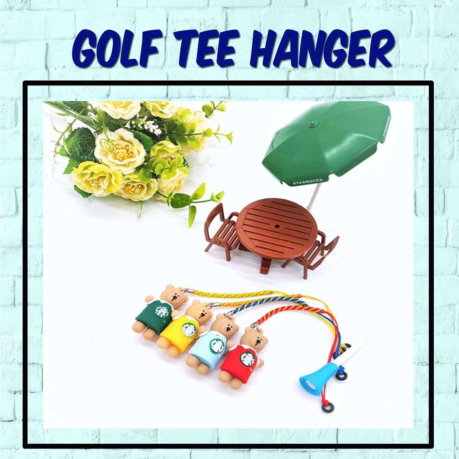 review U1-Golf Tee Byeol Coffee Tee Hanger 4 Types in 1 Set Golf Accessories Caddy Supplies Tee Holder Putter Keeper Tee Holder Golf Gift Set