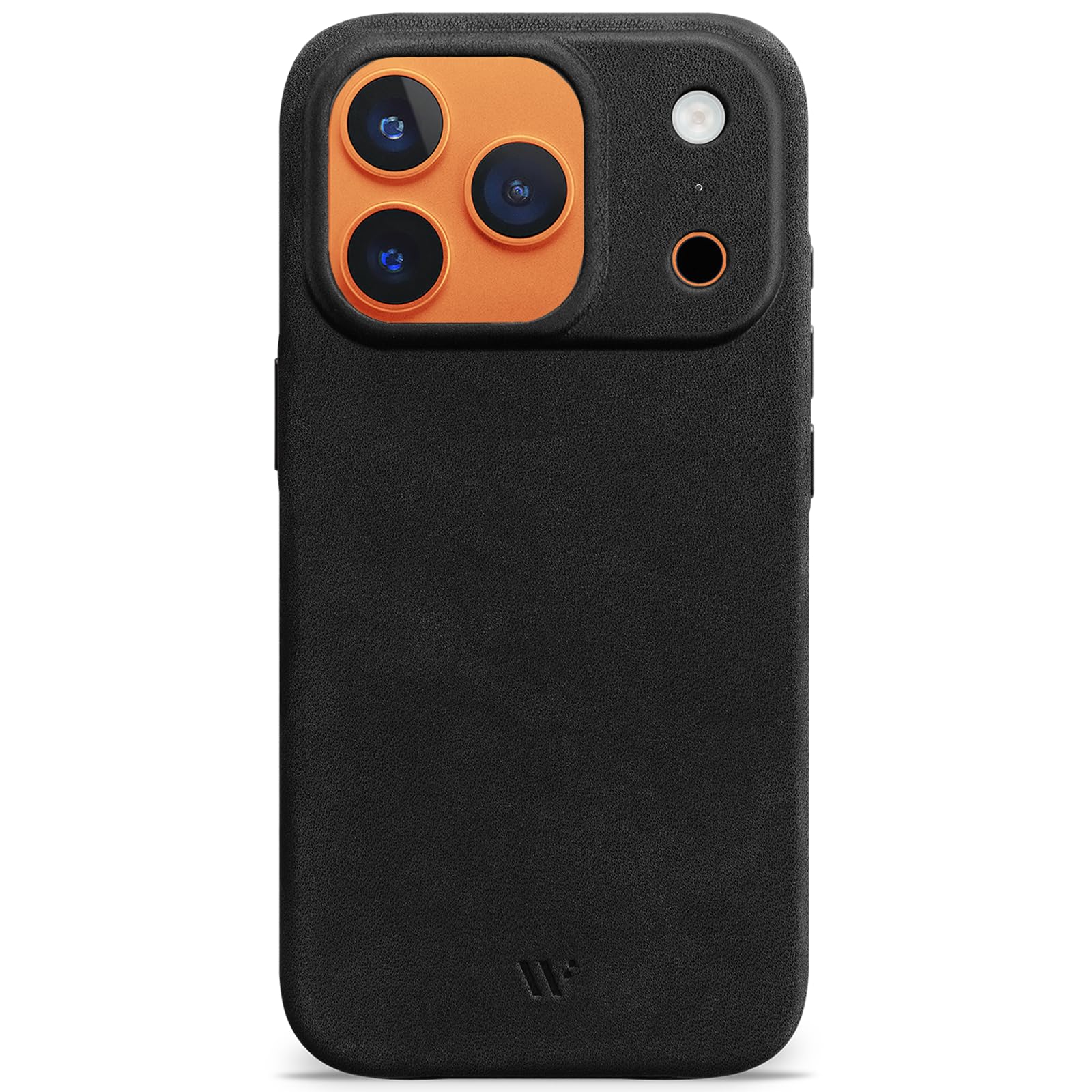 WIIUKA Custodia per iPhone 17 Pro Max, Pelle dalla Germania, Custodia in Pelle Extra Sottile, Custodia Premium per Smartphone, Case, Qi, skiin More, Vintage Nero