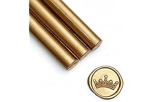 UNIQOOO Mailable Glue Gun Sealing Wax Sticks for Wax Stamp - Metallic Antique Gold