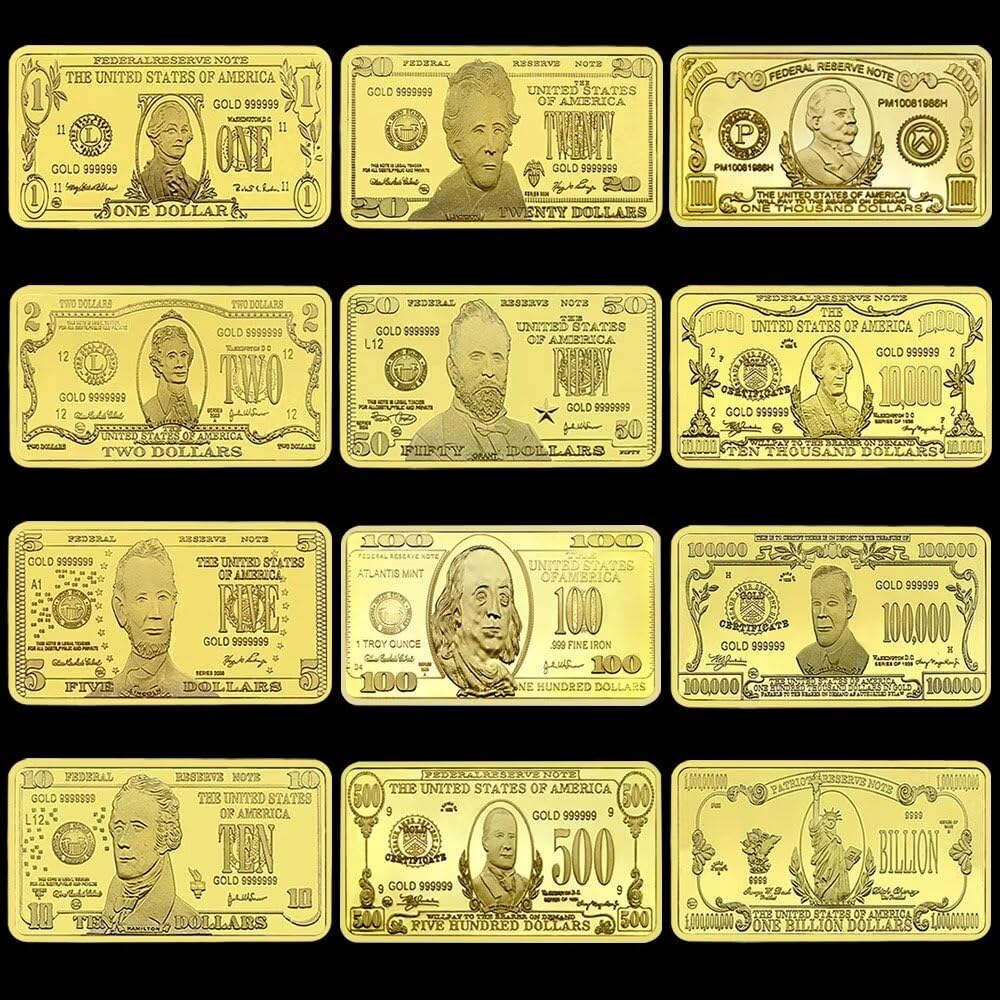 Amazon.co.jp: YIQILAFADA 10億ドルのゴールドバー、ペーパーウェイト映画小道具 ノベルティギフト用 : ホビー