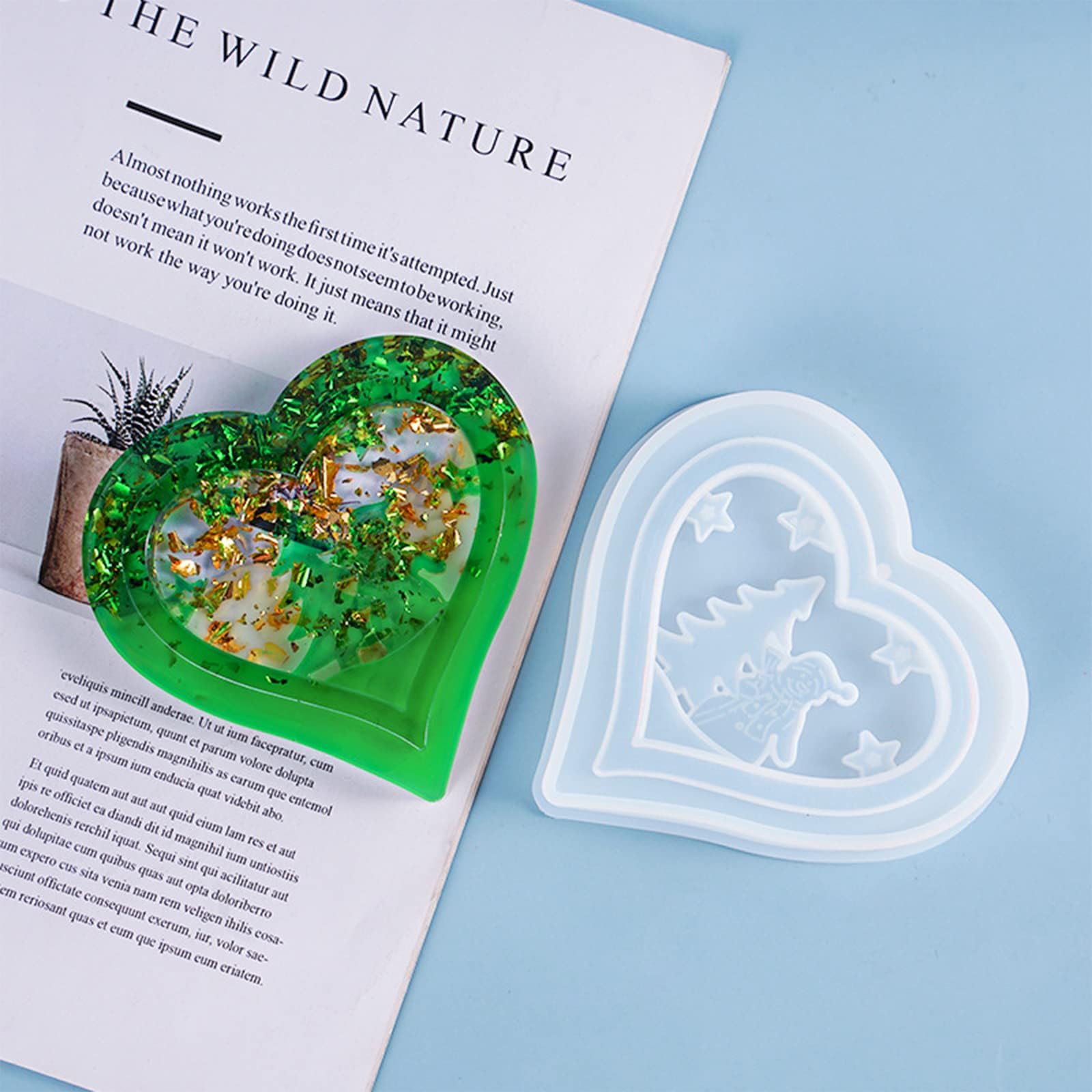 PHOGARY Moules De Noël En Résine époxy De Forme Ronde Pour Sapin De Noël, Cloche, Bonhomme De Neige, Père Noël, Renne, Porte-clés, à Suspendre, Cadeau De Noël, Décoration De Noël