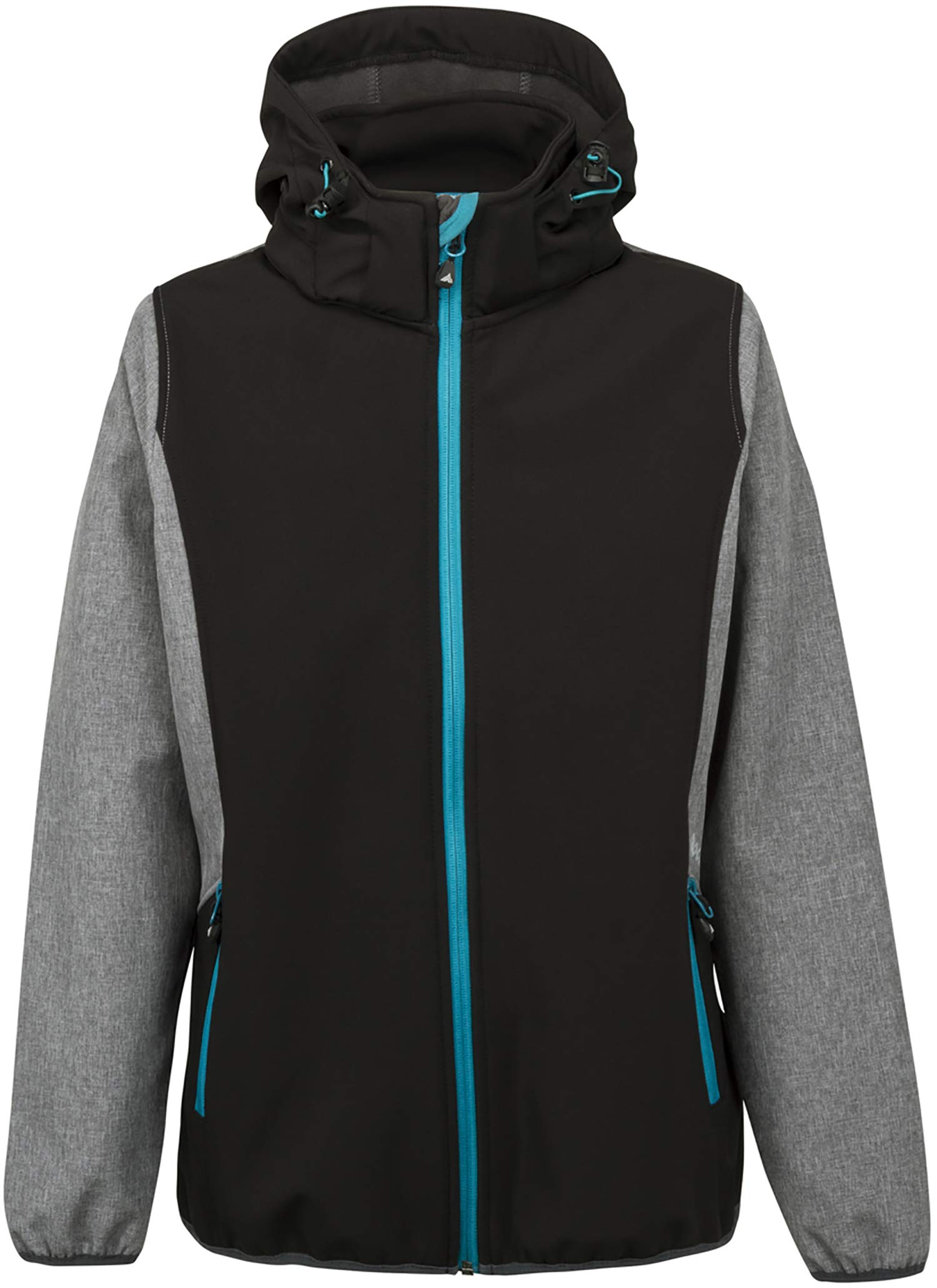 Roc Neige Chaqueta Softshell Mujer, combinada, Cremallera y Bolsillos Laterales, bies elástico y Capucha. Impermeable, Cortavientos, Alta Capacidad Termica. Mujer