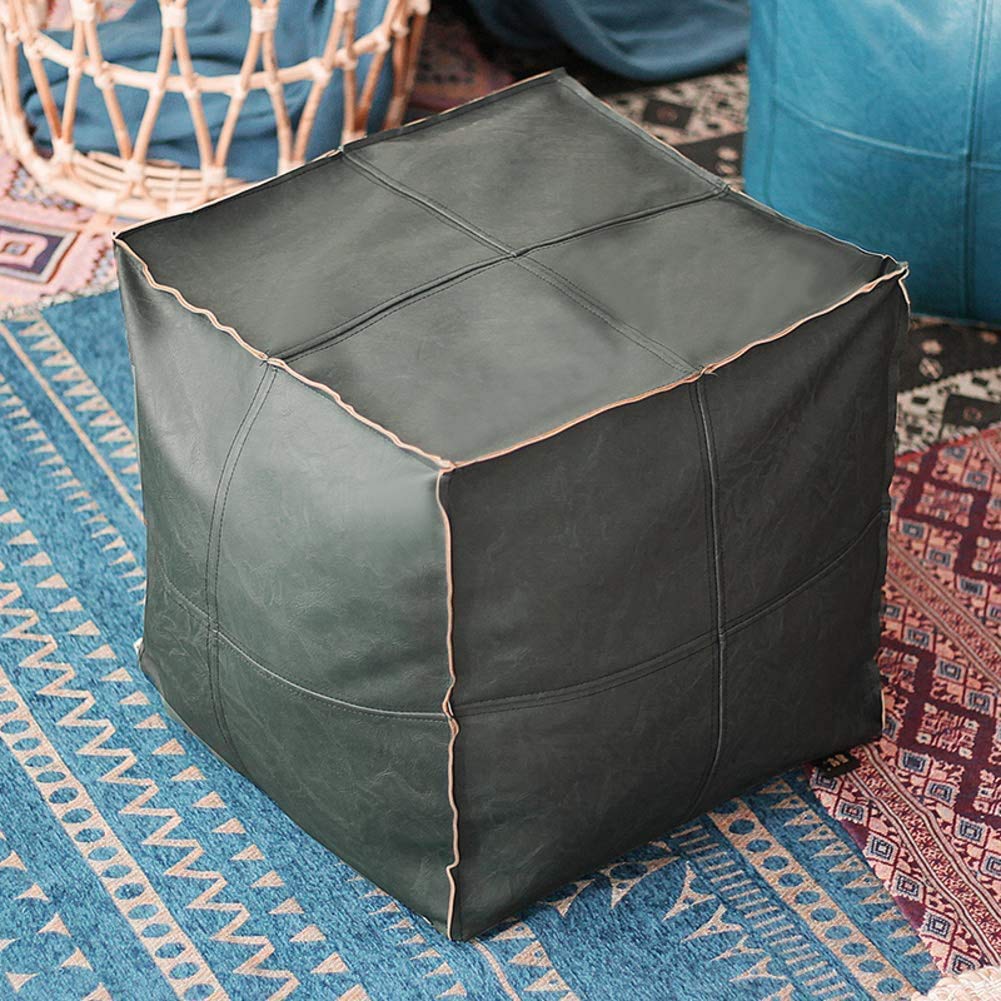 Pouf de Rangement vert olive 45 cm, le repose-pieds idéal contre le désordre