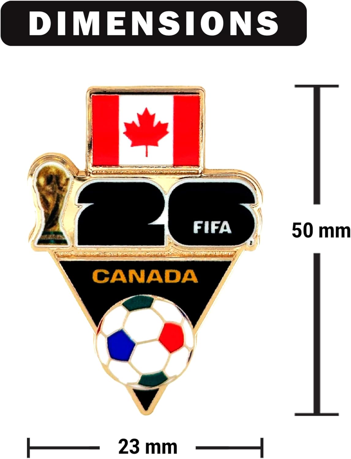2026 FIFA World Cup Lapel Pin - Premium Zinc Alloy, Officially Licensed Collectible Souvenir - Gift & Event Keepsake For Hats, Bags & Collections