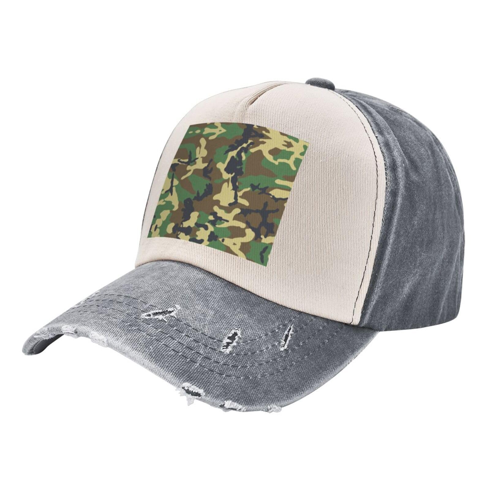 Military Camo Baseball Cap - Adjustable Cotton/Poly Hat For Hunting, Fishing, Outdoor - View #2