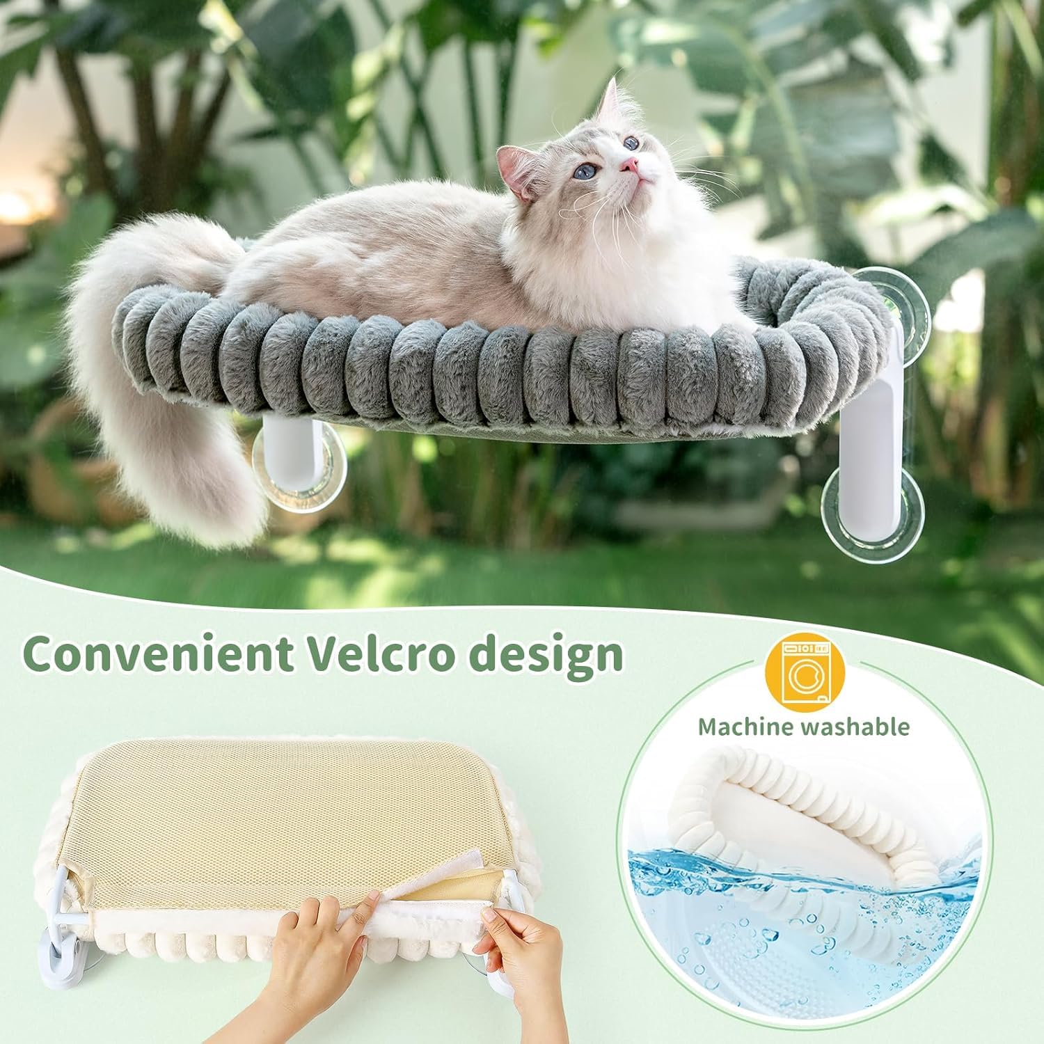 Hamac de fenêtre, hamac pour chat, chaise longue pour chat, rebord de fenêtre pliable en peluche, lit pour chat
