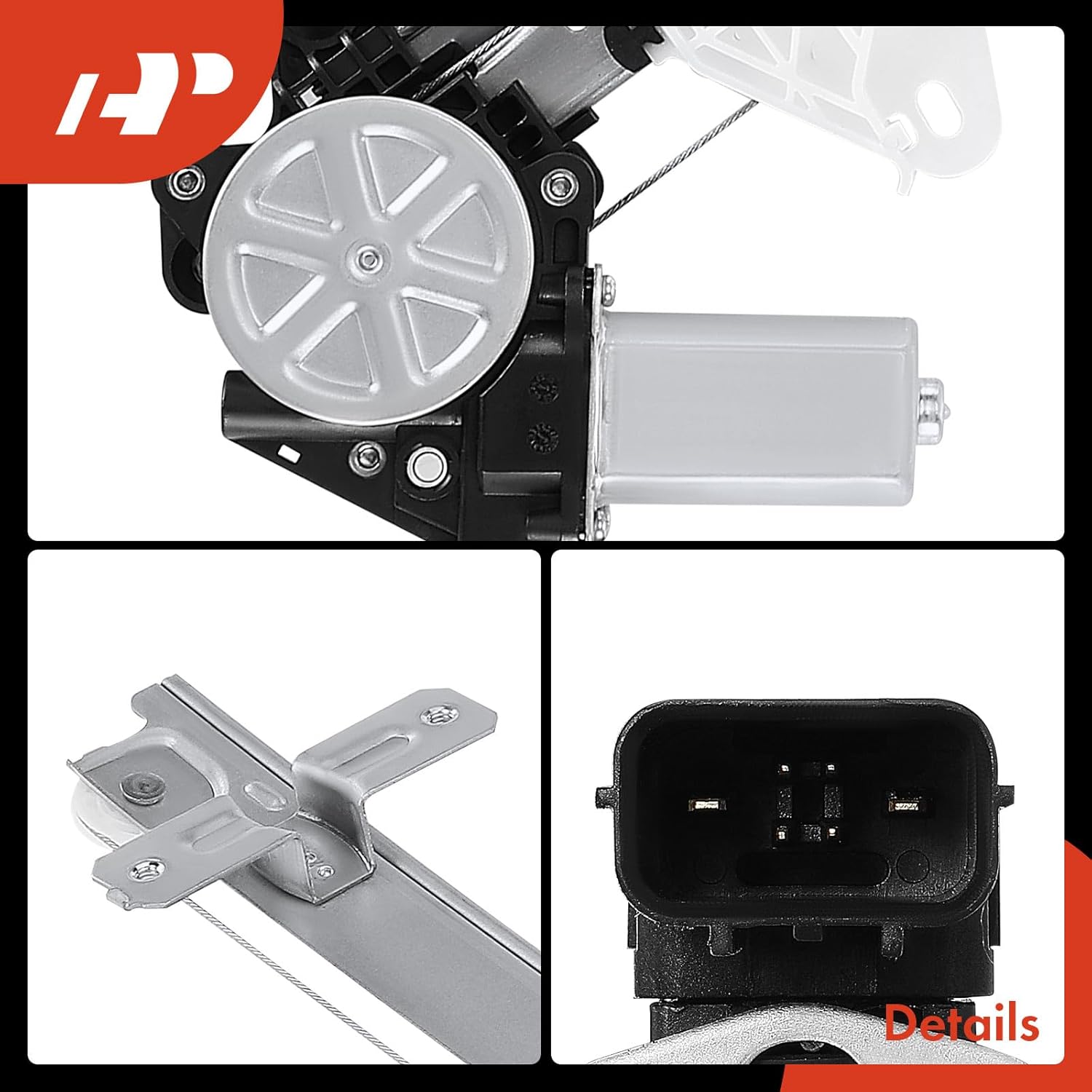 A-Premium Electric Power Window Regulator with Motor Compatible with Acura MDX 2014-2020, Front Right Passenger Side, Replace# 72210TZ5A01