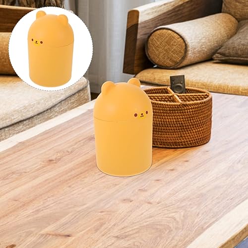 Miniatura 9 de Cubo de basura para decoración de oficina, con diseño de oso de dibujos animados, mini papelera de escritorio, papelera decorativa, contenedor de