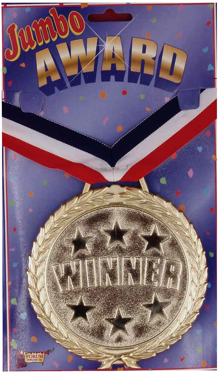 Jumbo Winner Medal Award Necklace Medallion
