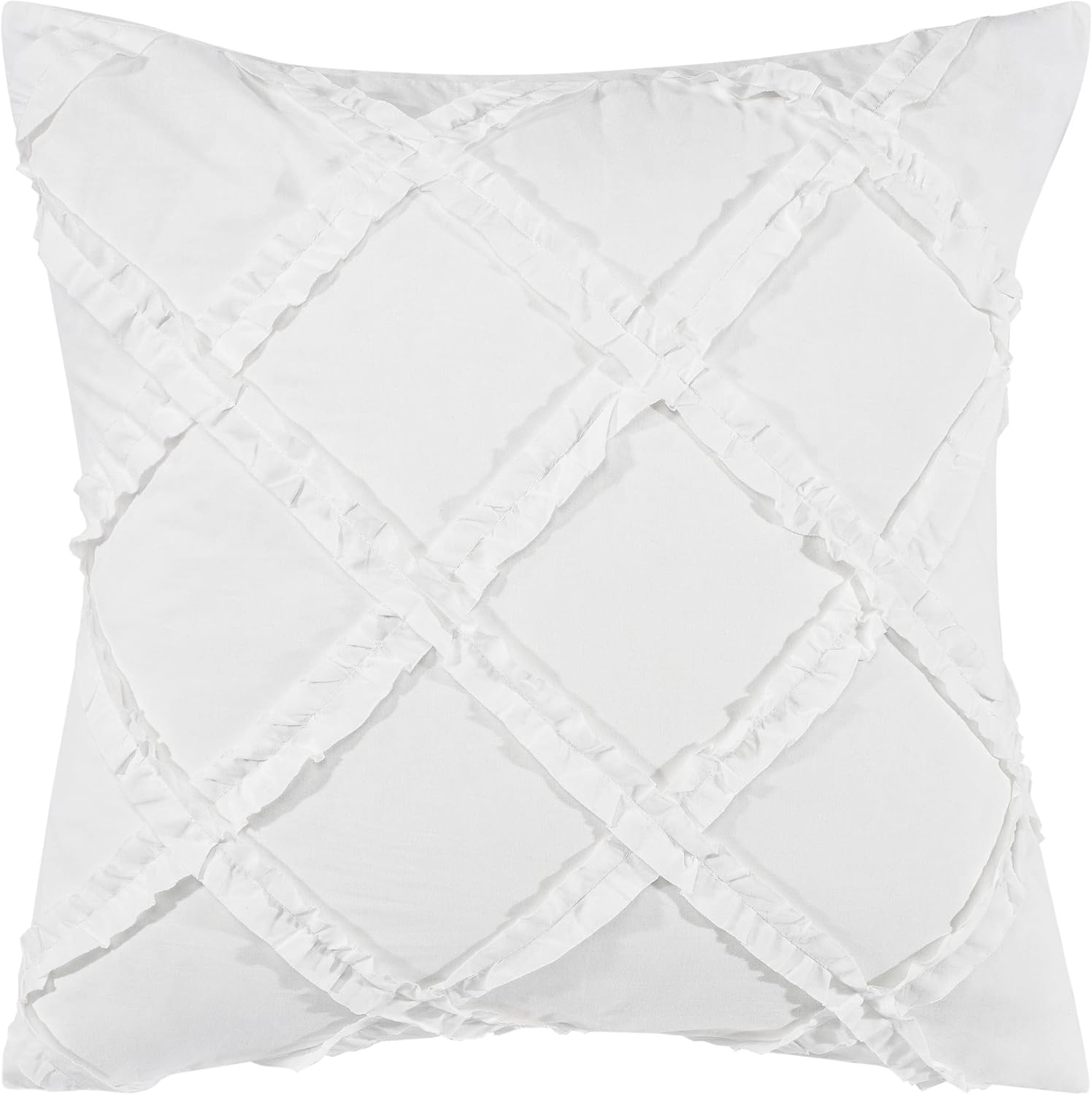Laura Ashley Home Adelina White Ruffle Euro Sham Pair Home & Kitchen