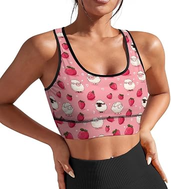 Womens Sports Bra Padded Workout Slimming Tank Tops for Women with Built in Bra U Neck Fitness Size Running Yoga Top