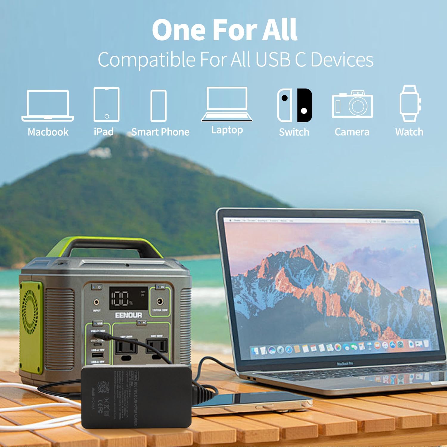 HSXIRQA 12V/24V 100W Car Laptop Charger USB C for Lenovo Thinkpad MacBook HP Dell Acer Asus,Google,MSI, LG, Samsung,Huawei,Surface pro 9 8, Razer, Chromebook, ROG Ally, Steam Deck All Type-C Devices - Image 4