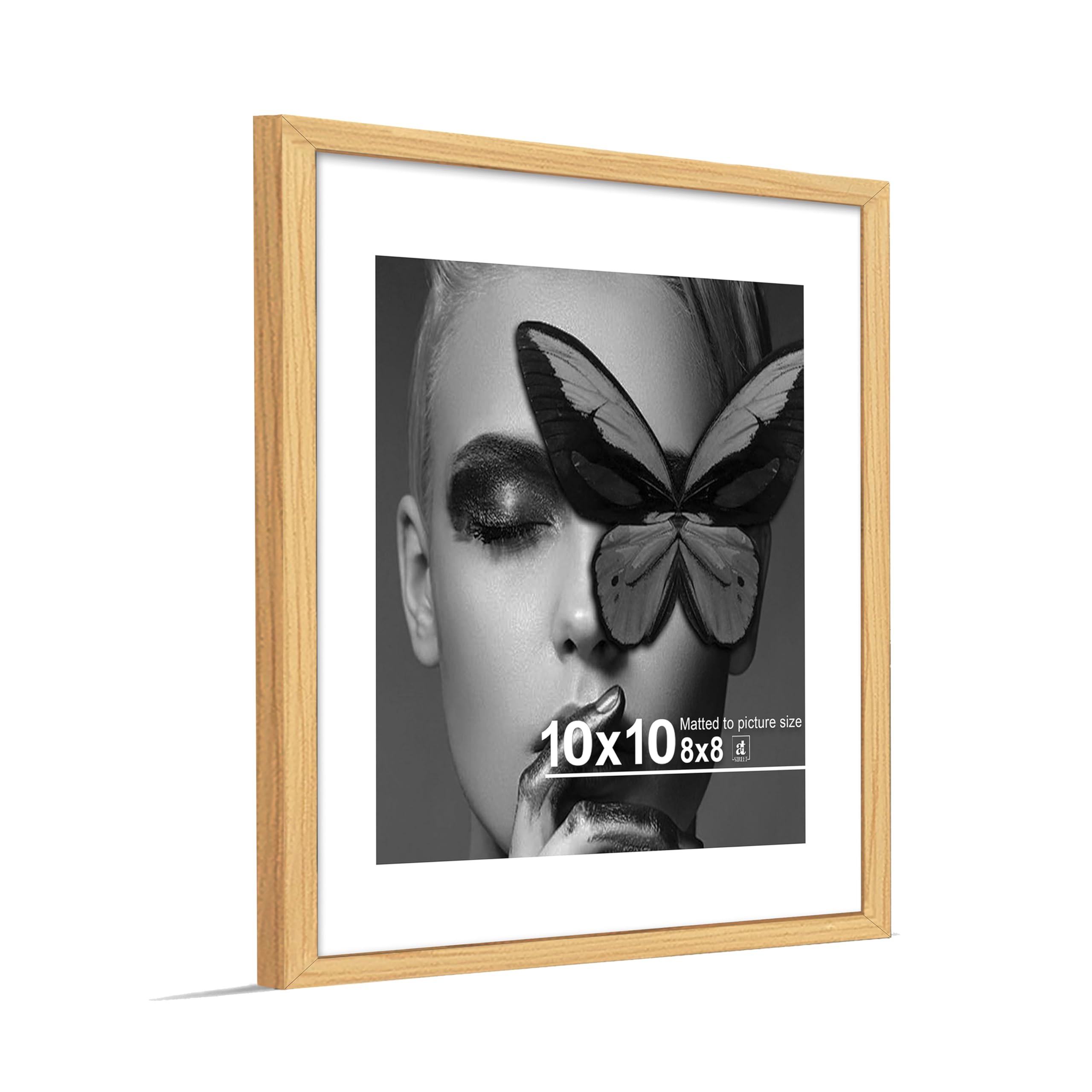 Art Street Synthetic Document Large Size Wall Photo Frame, Big Frames For Wall Artwork, Certificates, Picture & Photographs Home Decor (10x10 Inch Matted To: 8x8 Inch, Beige)