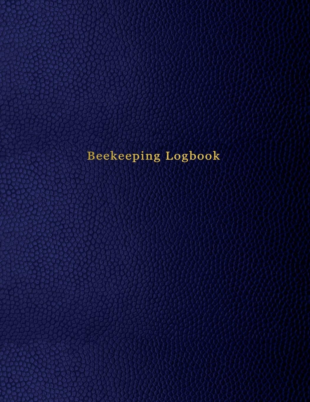 Beekeeping Logbook: Beehive inspection and maintenance log book for advanced beekeepers | Blue leather print design cover