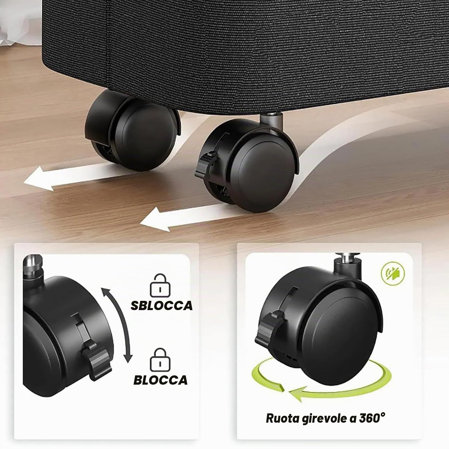 Cesto Portabiancheria con Coperchio,Cesto Biancheria Sporca con Ruote,Cesta per il Bucato Pieghevole e Borsa Rimovibile per Camera da Letto,Bagno,Lavanderia