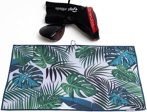 Miniatura 3 de HIGHDRAW Toalla de golf de carrito. Diseño premium, secado rápido, con clip. Toallas de golf para bolsas de golf para hombres y mujeres - Accesorios