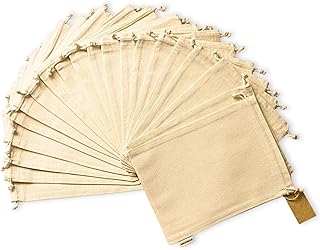 20 Pack 6x8 Muslin Bags – Reusable Produce Bags – Reusable Snack Bag...