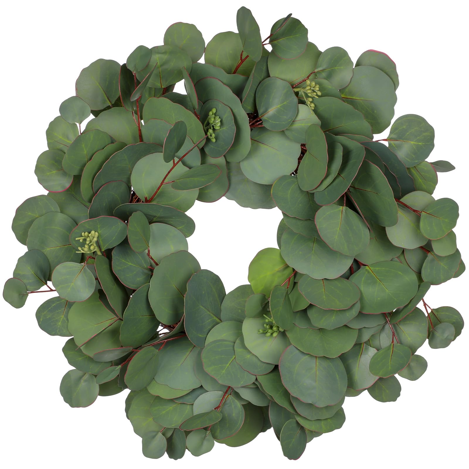 Couronne d'été en eucalyptus pour habiller la fenêtre d'une ferme ou une fête champêtre