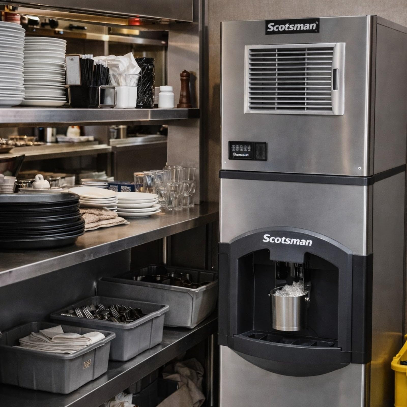 Scotsman Prodigy Elite Medium Cube 22" Ice Maker - 464 Lb/Day, 120 Lb Hotel Bin on Fridge.com - View 6