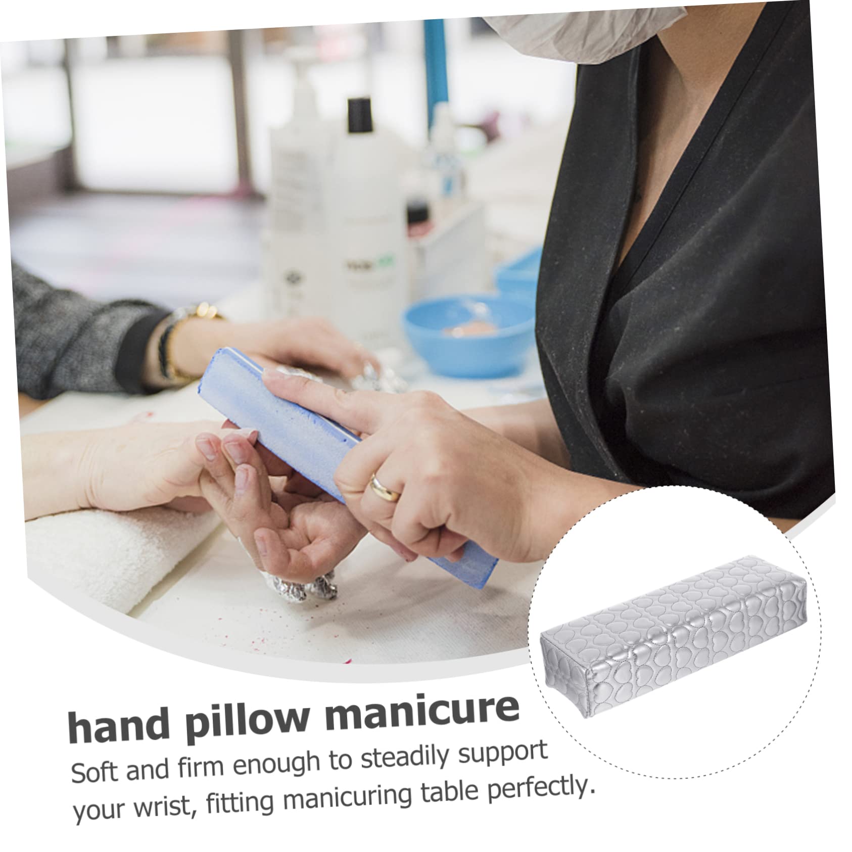 Healvian Poduszka Rękę Do Manicure Miękka Wygodna Poduszka Do Trzymania Dłoni Podczas Zabiegów Salonie Idealna Łatwa i Przenoszenia Elegancka i Stylowa