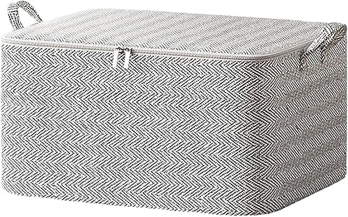 Youfen - Contenedores de almacenamiento con tapas, organizadores de armario y caja de almacenamiento, bolsa de almacenamiento no tejida con