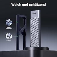 UGREEN M.2 NVMe SATA SSD Ház USB 3.2 Gen 2 10Gbps - Alumínium Külső Tok Hűtőpaddal 2280/2242/2230/2260 Méretekhez, 970 EVO Plus és Mac Mini  8
