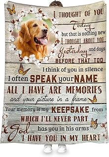 TerriBerri Personalized Memorial Loss of Dog Blankets Bereavement Gifts for Dog Mom on Mothers Day Sympathy Gifts for Dog Dad on Fathers Day