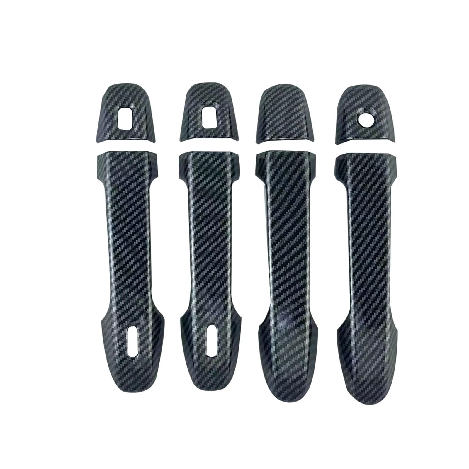 DSPOLIMV Outer Door Handle Cap Compatible with Toyota for Alphard for Vellfire 30 2015-2023 Carbon Trim Handle Cover Door Chrome Stickers Car(Carbon Fiber)