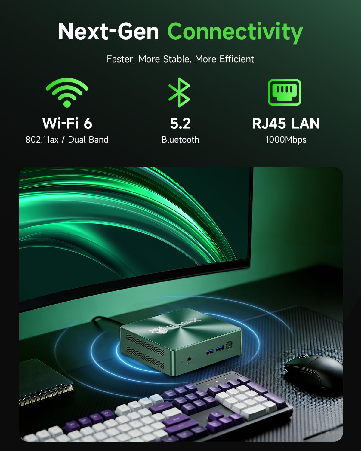 BMAX Win11 Pro Mini PC Intel Core i5-8257U (maks. 3,9 GHz, 4C/8T, najlepszy 3500 U/N97), 16 GB DDR4 512 GB M.2 SSD, mini komputer stacjonarny, 4K przy 60 Hz DP HDMI Dual Display WiFi 6/BT5.2, USBx4