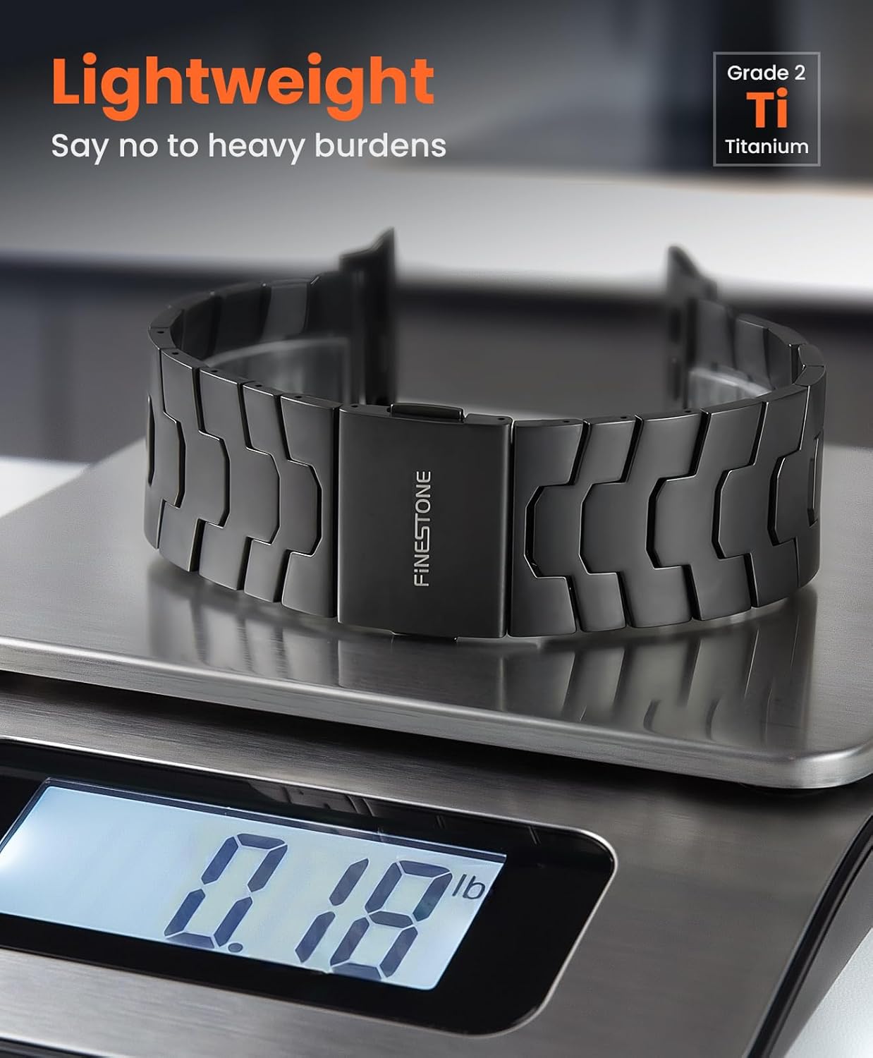 Titanium Watch Band AGIS01- Fits Apple Watch ULTRA 3/2/1 (49mm) - Adjustable Titanium Apple Watch Band with DLC Coating, Lightweight & Durable Strap for Men - Premium Color Matching Band