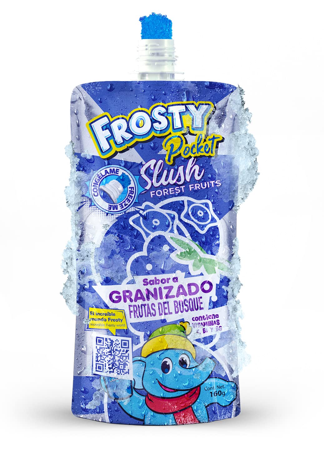 Frosty Pocket El Granizado En Casa o Para Llevar 10 Bolsas Sabor Frutas Del Bosque
