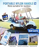 Vista 8 de 12V 100Ah LiFePO4 Lithium Battery with Bluetooth, BCI Group 24, 12V Mini Batterys 100A Smart BMS, Support Monitoring Battery via Phone Bluetooth, Up