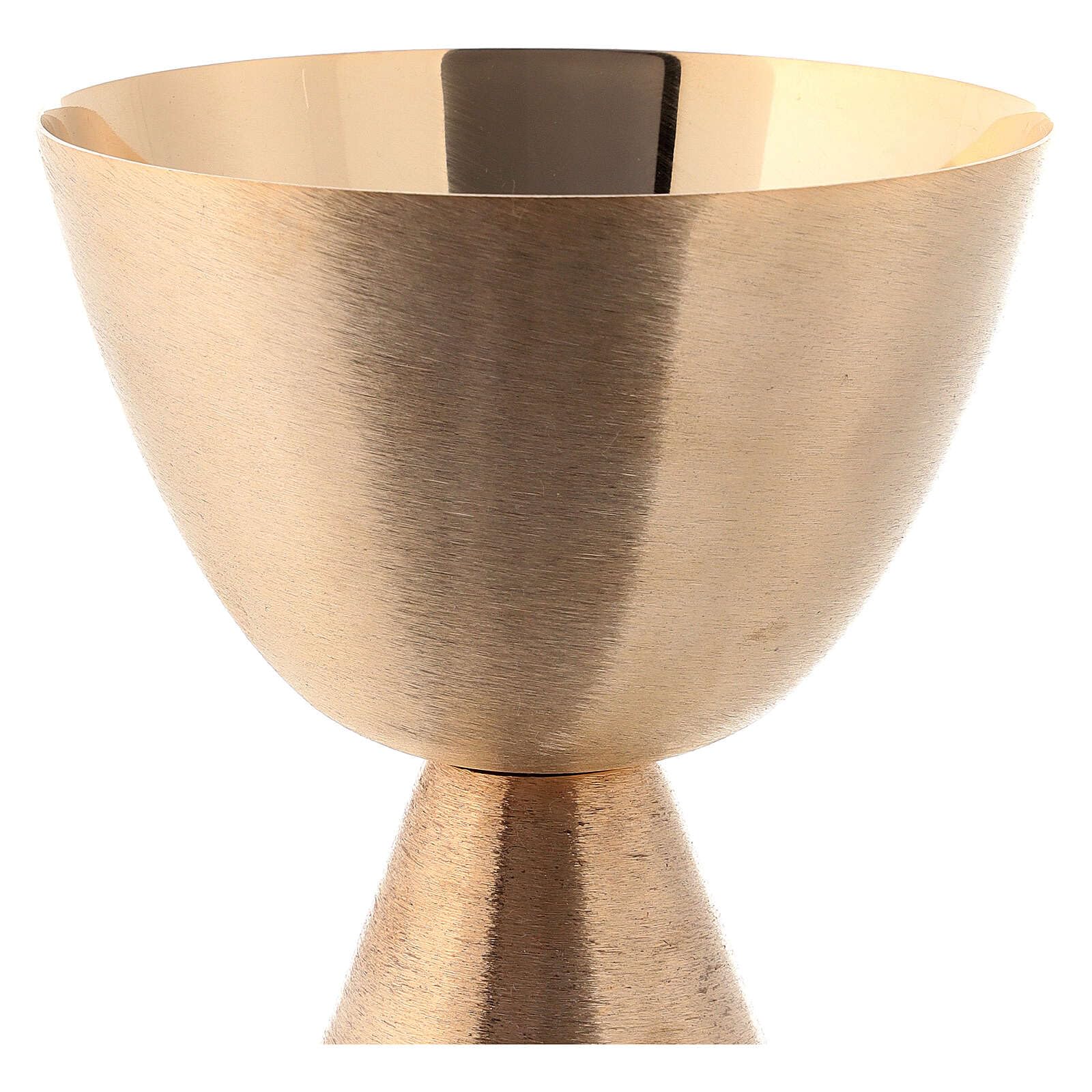 Holyart Calice, pisside, Patena, Patena offertoriale Satinati Bagno Oro, Patena offertoriale