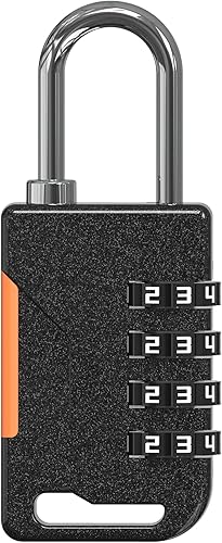 Miniatura 7 de Candado de esquí, cerradura de combinación pequeña con cable retráctil (36 pulgadas), candados combinados para cable para uso en exteriores,