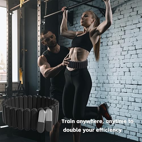 Miniatura 5 de Cinturón con peso ajustable de silicona para mujeres y hombres Cinturón con peso para caminar y hacer ejercicio con pesas extraíbles Gimnasio,