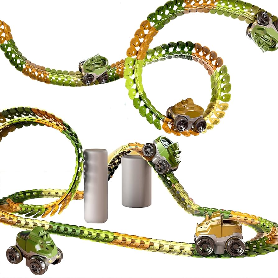 Amazon.co.jp: JUYEE おもちゃ 車 レール 組み立て 知育玩具