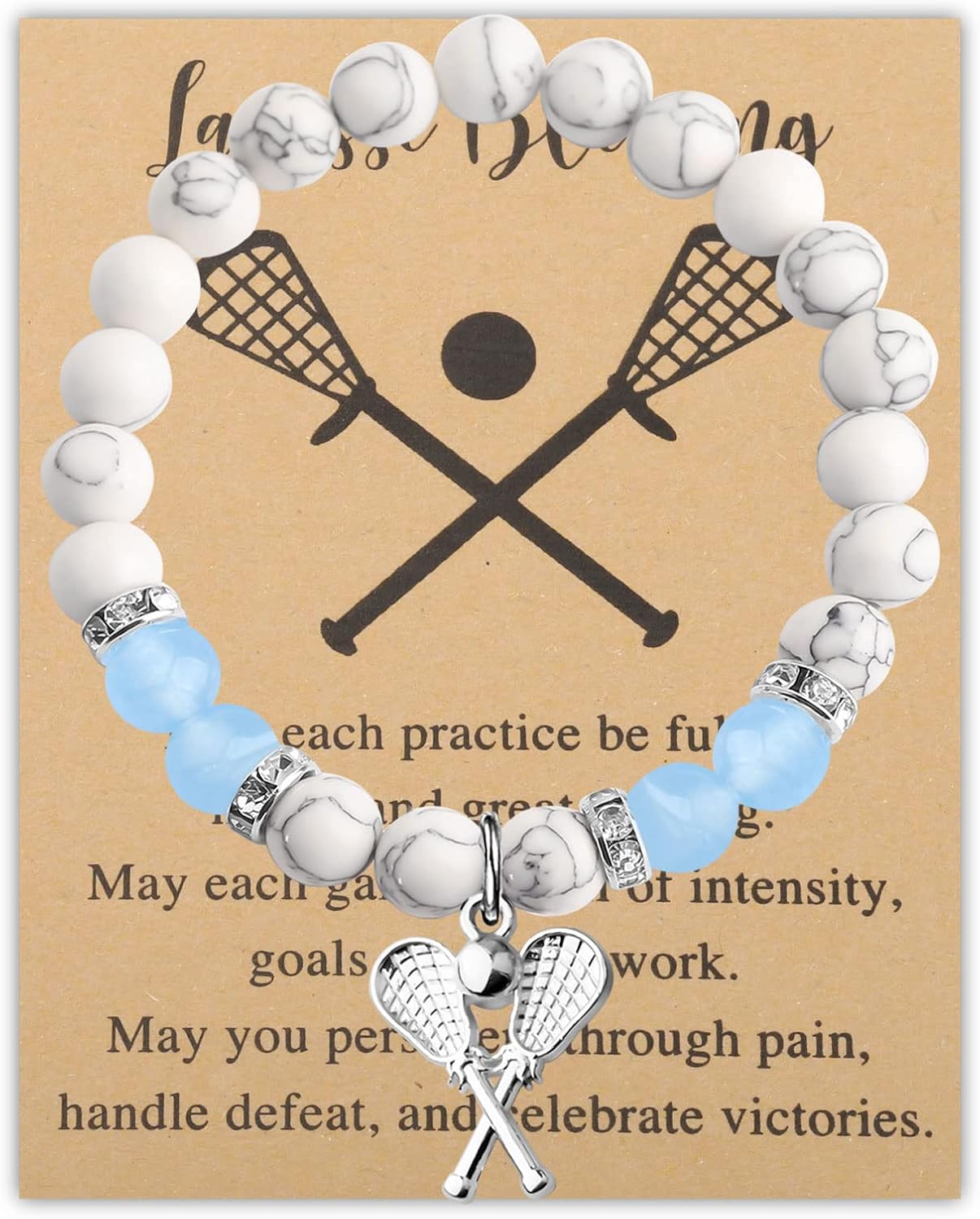 MYOSPARK Lacrosse Lover Bracelet - Lacrosse Jewelry for Teams & Players