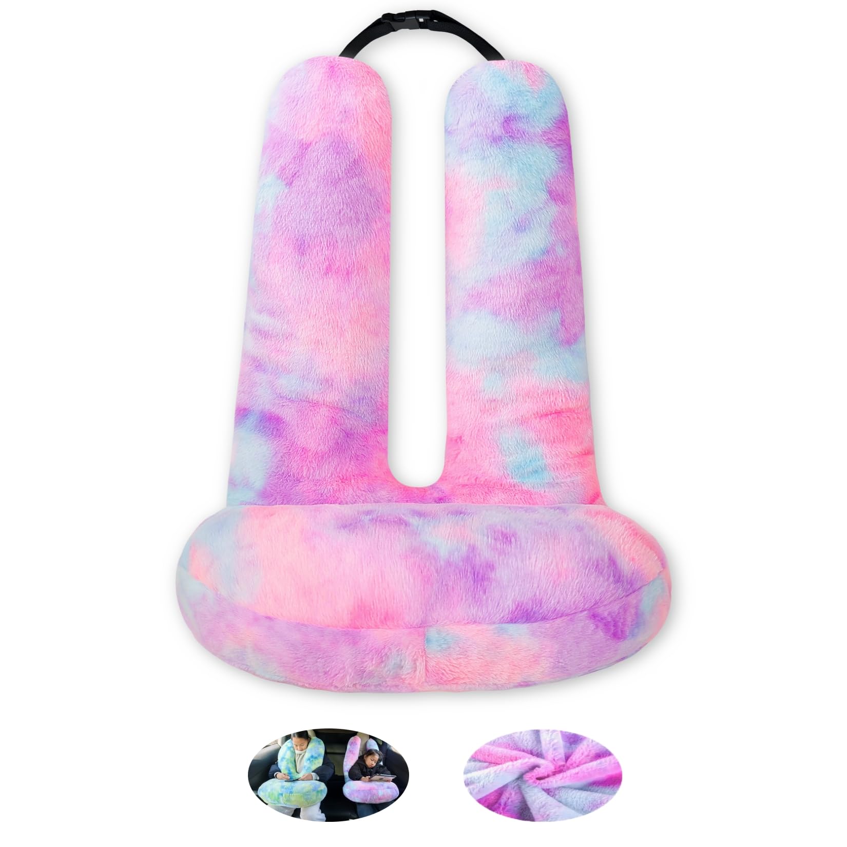 FHSGGP Travel Pillow Car Pillow Kid Car Sleeping Large Colorful Purple