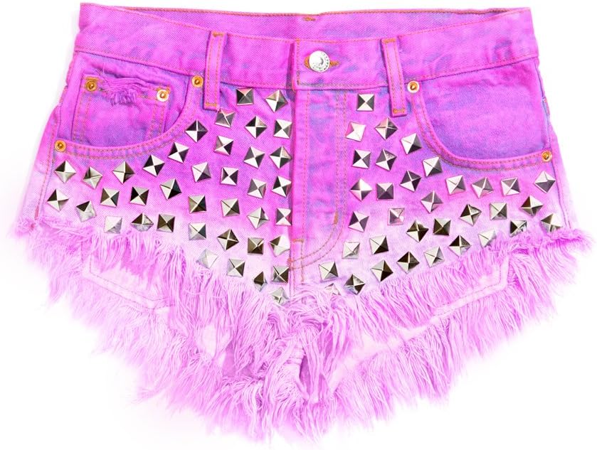 RUNWAYDREAMZ Women's Wunderlust Candy Babe Shorts (L, Candy)