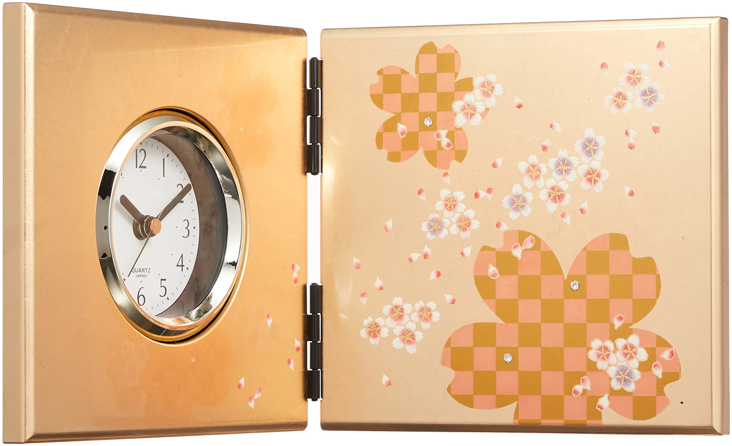 Amazon.co.jp: ミタニ 山中漆器(Mitani) 箔工芸 大和 時計 桜ロマン