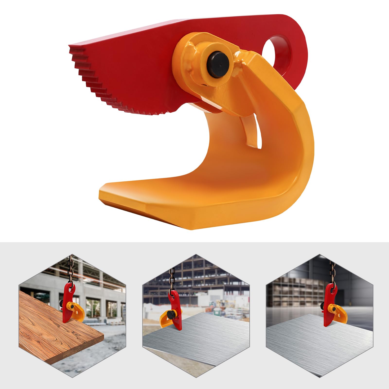 Platten Hebeklemme 1,5T Metallplattenhebeklemmen Backenöffnung 0-50mm Horizontale Plattenhebeklemme für Installation Stahlkonstruktionen, mechanischen Verarbeitung