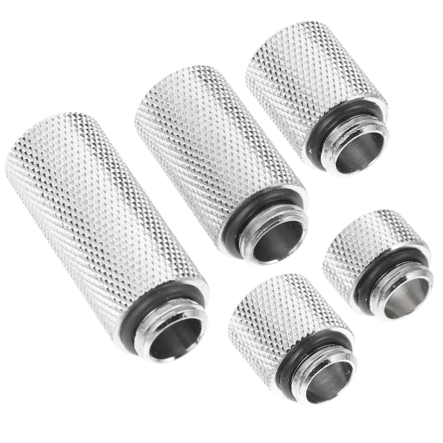 Gadpiparty 2sets Male to Female Fitting Brass Pass-Through Coupler for Computer Liquid Cooling Thread Plated Seal for Radiator and Water Cooling Systems